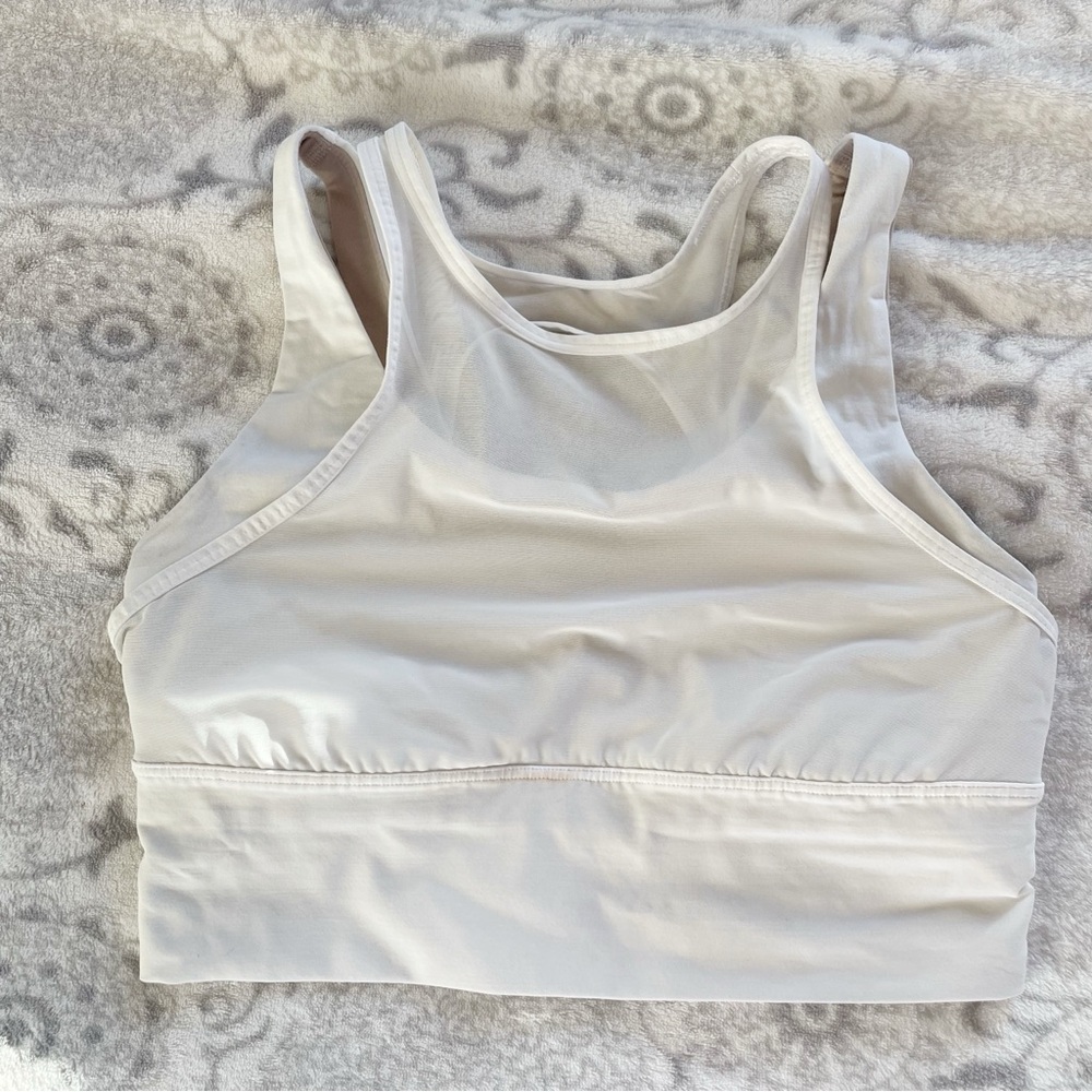 Lululemon white sports bra 8